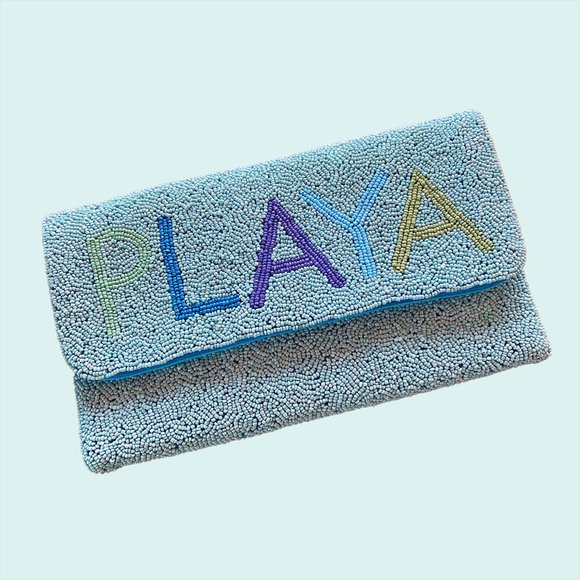 PLAYA Seed Bead Pickleball Clutch Purse Cross Body BRAND NEW - Picture 2 of 4